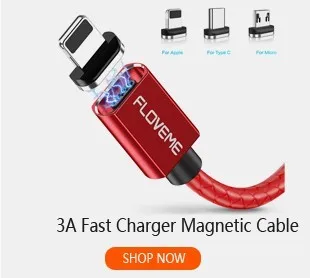 Магнитный usb-кабель FLOVEME для iPhone 6, Xiaomi Redmi 4X, Micro USB type C, usb кабель 3A, 1 м, магнитное зарядное устройство