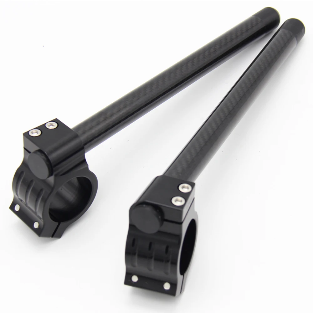 Cafe Racer Motorcycle Handlebar Racing Adjustable Carbon Fiber 31/32/33/36/37/38/39/41/45/46/48/50/51 mm Clip On Fork Handle Bar |