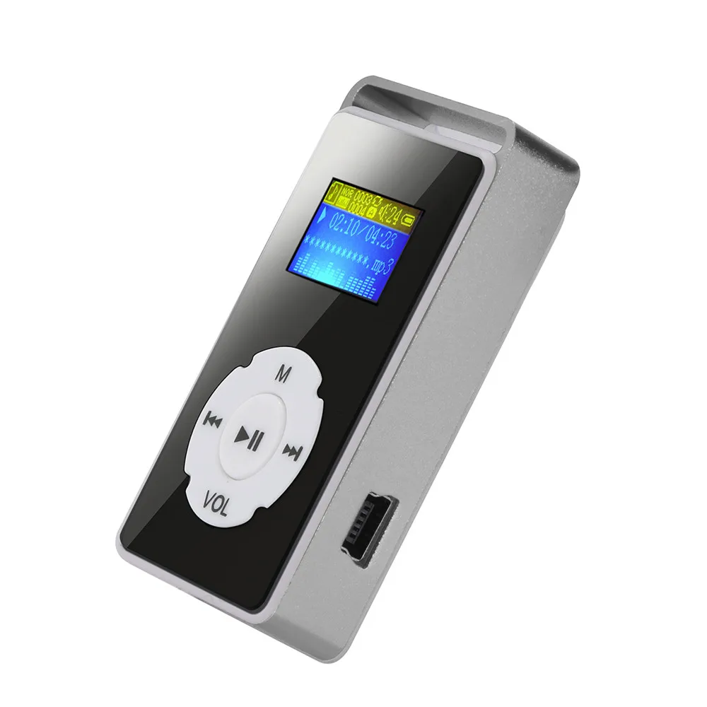 2 шт. с помощью микро usb порта питания цифровой mp3 плеер ЖК экран поддержка Micro SD TF