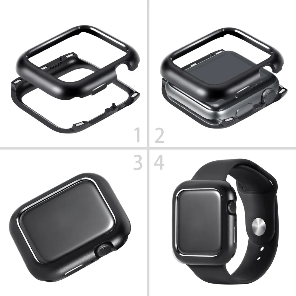Металлический чехол для Apple Watch Series 4 44 мм 40 алюминиевый Магнитный защитный iWatch 3 2 1
