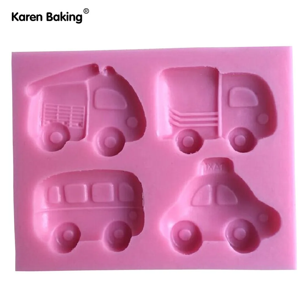 Lovely Bus And Truck Taxi Shape Fondant Cake Molds Tools Decorating Cooking Tools-C381 | Дом и сад