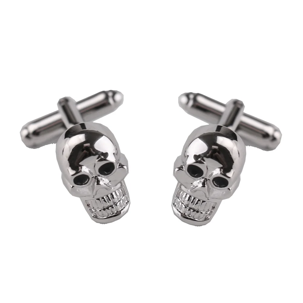 skull cufflinks Портной Смит Спорт Запонки Новинка футбольные бутсы Запонки Набор персонализированные уникальные мужские запонки подарок рубашка Запонки - Окраска металла: skull cufflinks