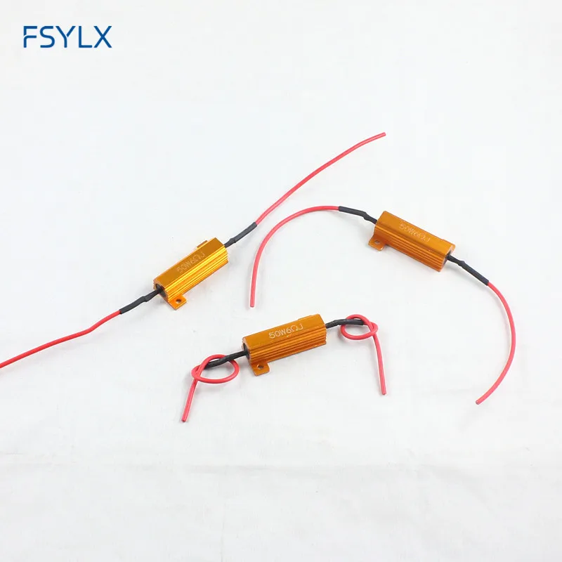 FSYLX 50 Вт 6 Ом нагрузочный резистор авто светодиодный HID фиксация фонарь быстрая