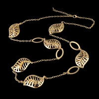 szelam 2019 new gold silver leaves chain long necklaces for women accessories crystal pendants jewelleries bijoux sne150855106