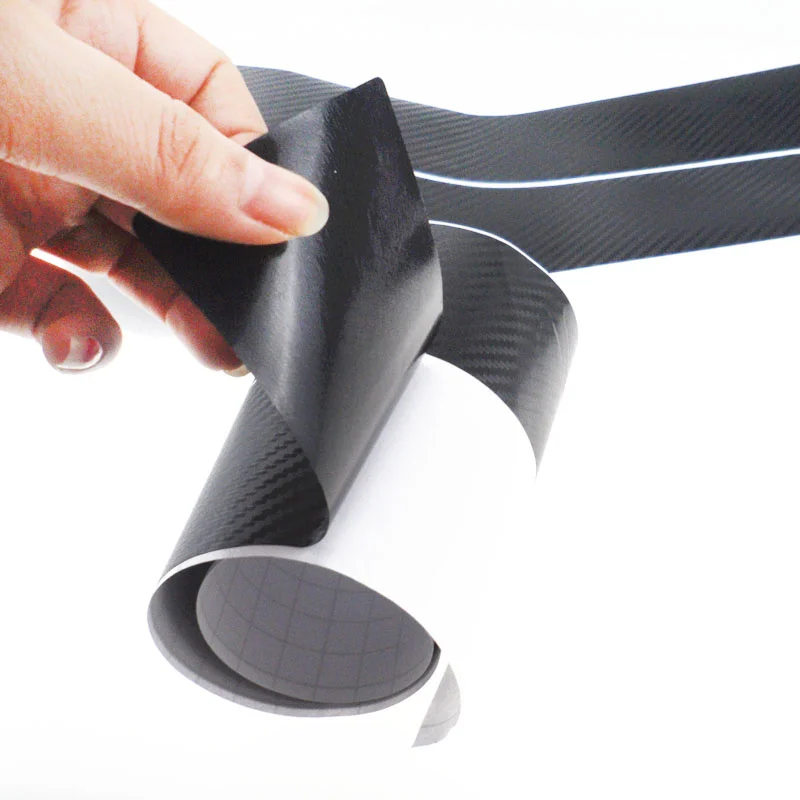 4 шт. Автомобильные наклейки из углеродного волокна пороговое покрытие против