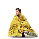 Аварийное одеяло 160x210 см, двустороннее, сохраняющее тепло, аптечка первой помощи, аксессуары, для спорта, кемпинга, походов, самостоятельное спасение