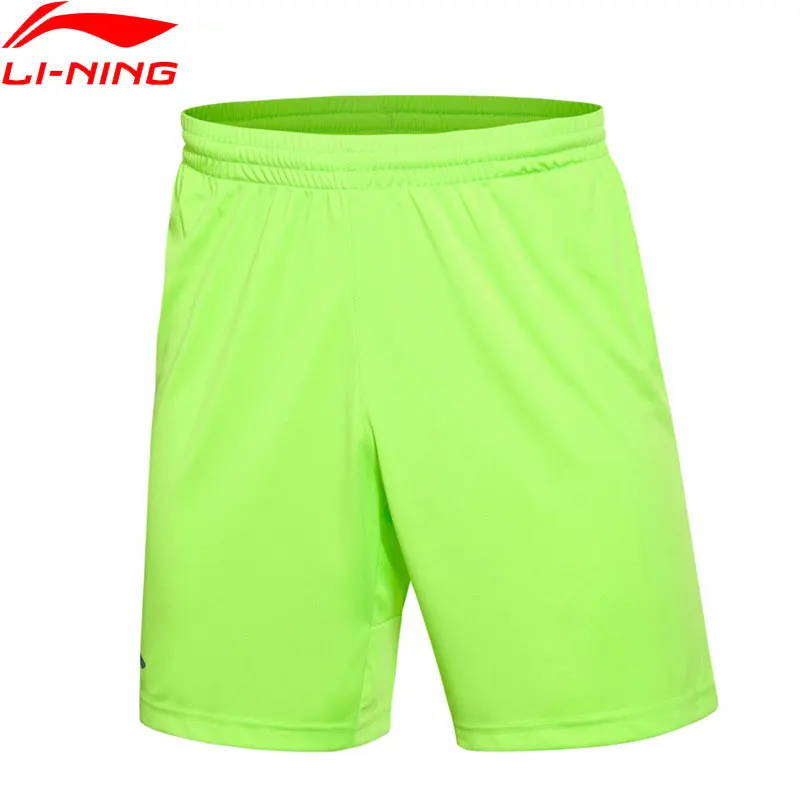 Li-Ning мужской, футбол, серия соревнований, нижняя Стандартная посадка на сухой полиэфирной подкладке дышащие спортивные шорты AAPK353 0000