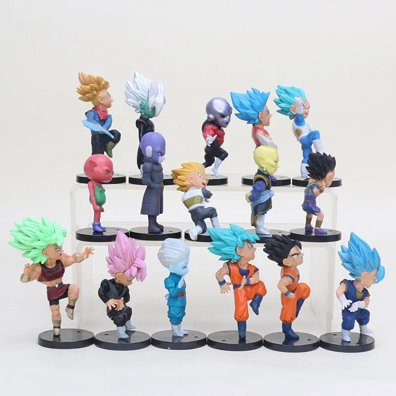 16 шт. 18 экшн фигурки Dragon Ball Super Saiyan Rose Black Son Goku Gohan Jiren Вегета плавки коллекционные
