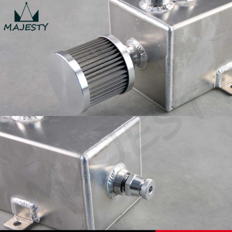 Универсальный 3л алюминиевый маслоуловитель БАК с дыхательным и дренажным