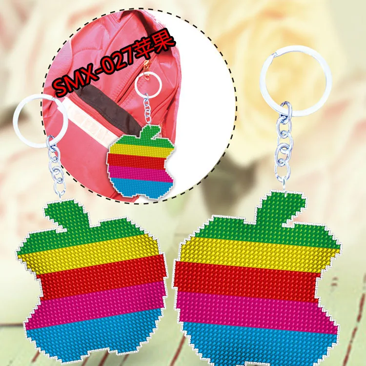 SMX-027 BC01 DIY Craft Stich Bead Cross Stitch Key Chain Accessories Stamped Needlework Embroidery Crafts Printed Cross-Stitching Kit - Цвет: SMX-027