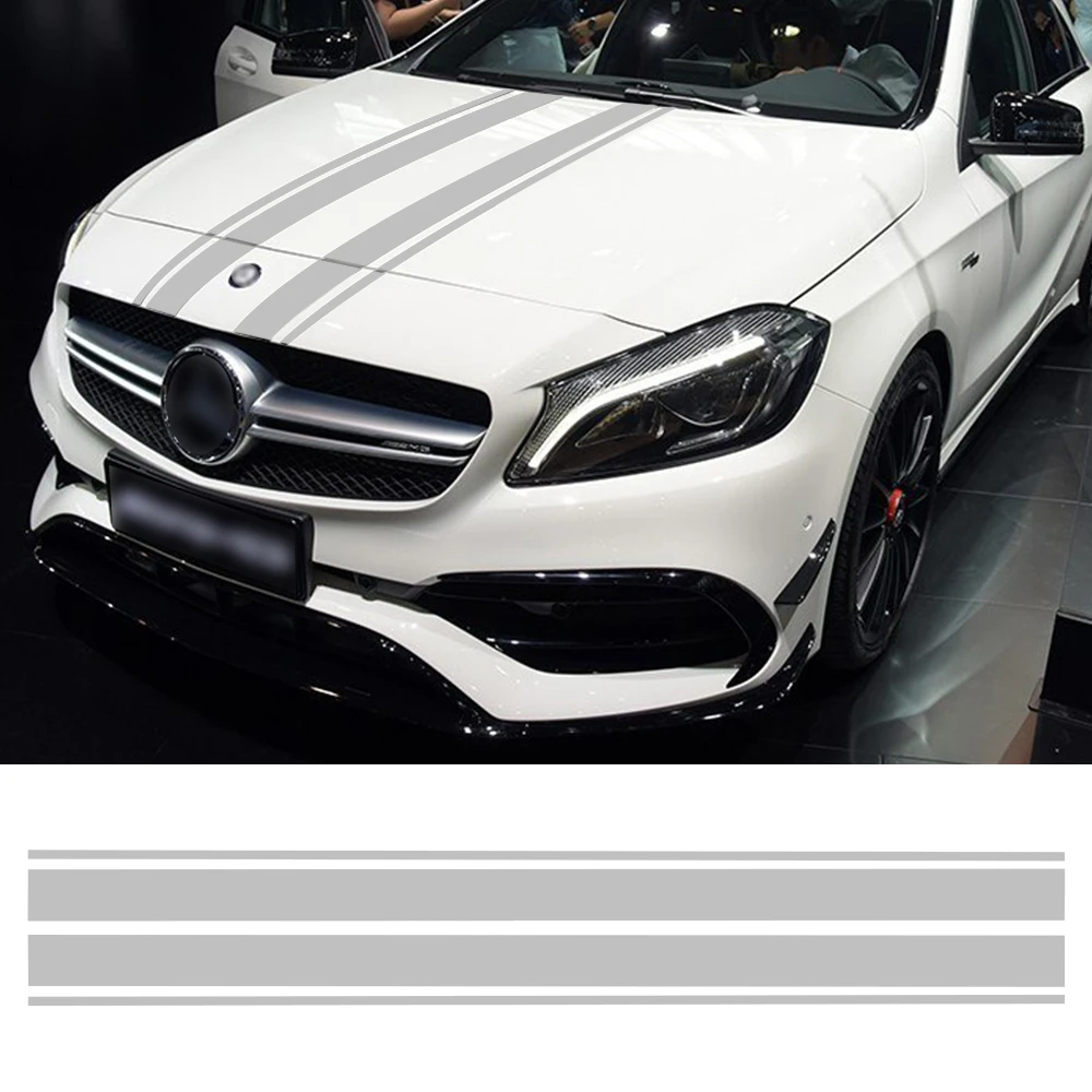 Капот полоса Графический Гуд наклейки на автомобиль для Mercedes Benz C GLA GLC CLA45 AMG W176 C117