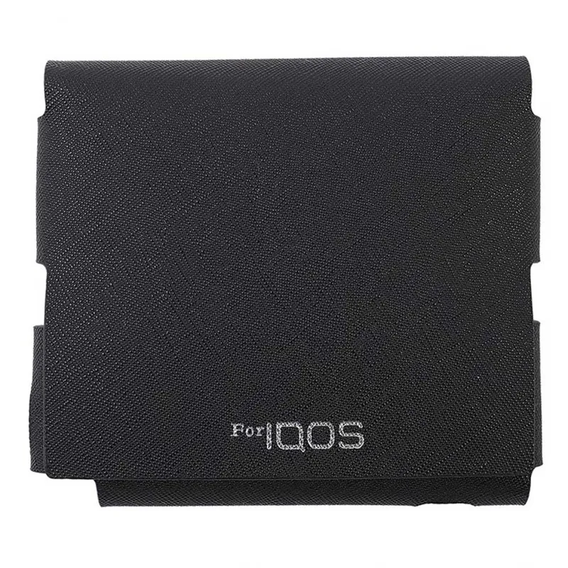 BK Кожаный чехол-книжка для IQOS 3,0, кошелек, мешочек с держателем электронной сигареты, чехол для Iqos 3, Чехол-держатель - Цвет: BK