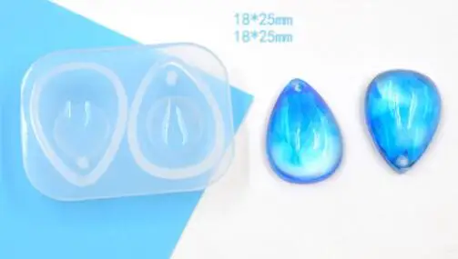 1490 Уф смолы бусины силиконовые формы DIY Ювелирные Кабошоны капли воды Круглый купол эпоксидной смолы Граненый Овальный Кристалл Плоская задняя часть шарика плесень - Цвет: 1490
