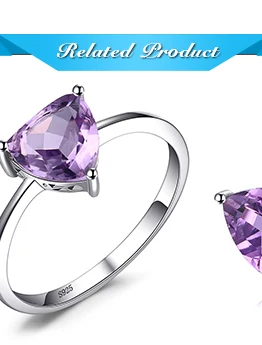 JewelryPalace триллион 1.9ct натуральный Фиолетовый аметист камень серьги гвоздики Твердые 925 пробы серебро ювелирные украшения