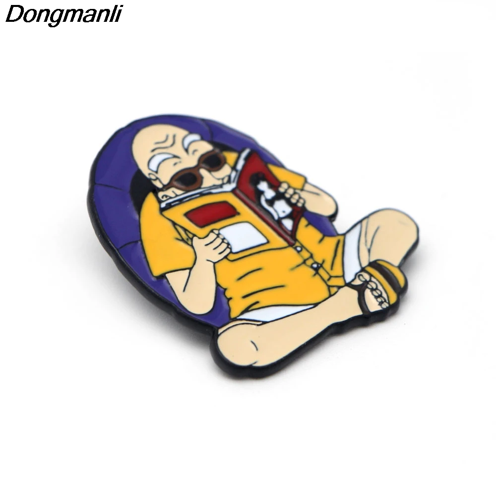 L2302 Dongmanli Dragon Ball Z милый Мастер Роши Каме сеннин Металл Эмалевые Значки на рюкзак воротник ювелирные изделия