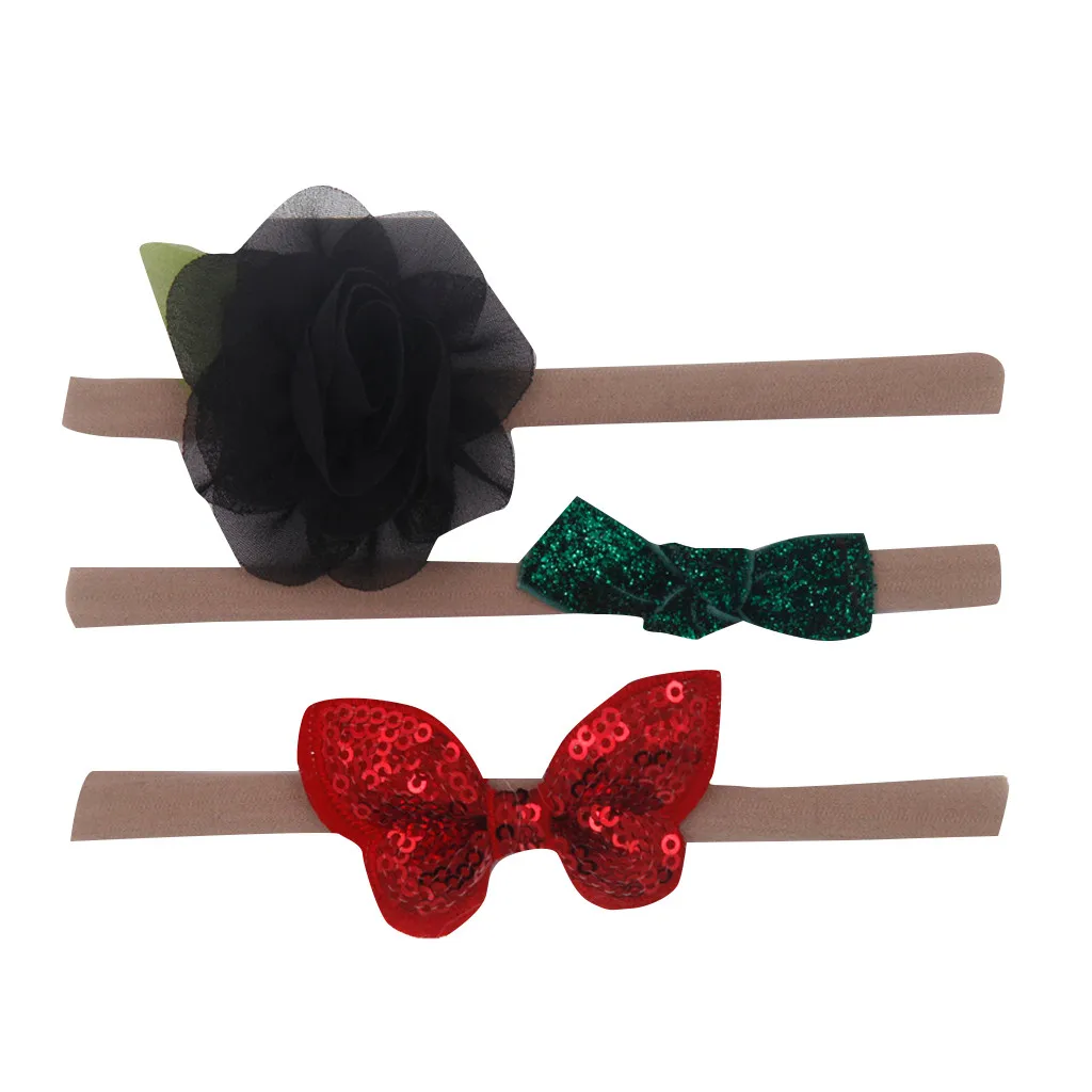 3 шт. милая повязка на голову с кроличьими ушками для малышей эластичная бантом и