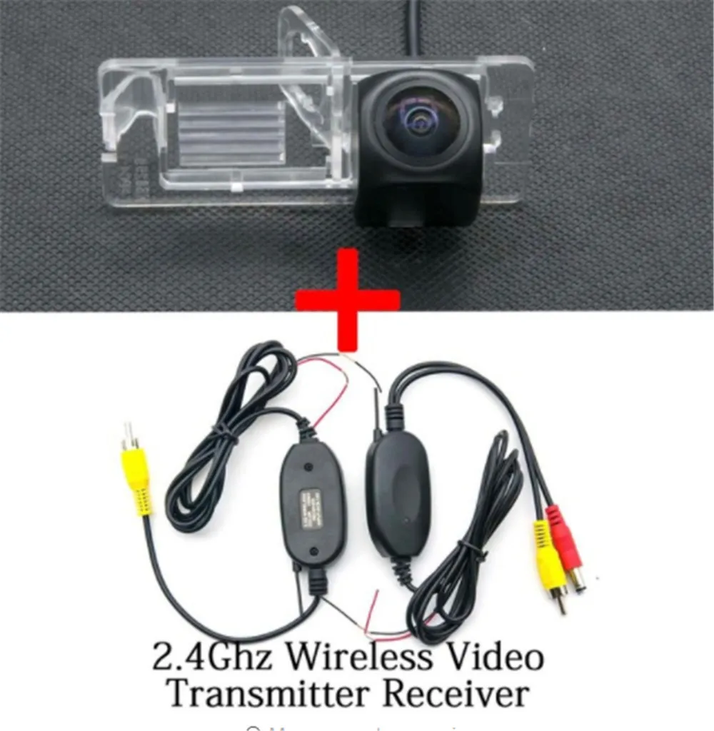 Camera with wireless Для Renault Duster Fluence Duster Megane 3 для Nissan Terrano 1080P рыбий глаз траекторные треки Автомобильная камера заднего вида - Название цвета: Camera with wireless