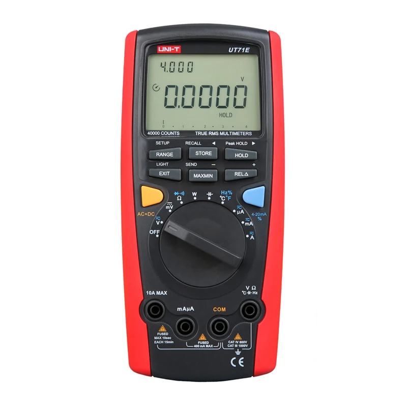 Интеллектуальный LCD истинный RMS цифровой мультиметры UNI T UT71E AC DC Вольт Ампер Ом