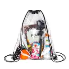 Новый прозрачный рюкзак на шнурке Cinch Sack, школьная сумка-тоут, спортивная сумка 33x43 см