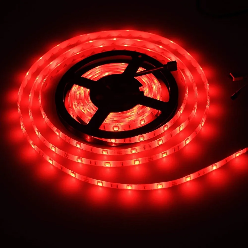 Светодиодная лента светильник ing SMD 5050 12 в RGB Диодная лента не водонепроницаемый гибкий веревочный светильник+ 44key светодиодный контроллер+ 12В светодиодный адаптер питания