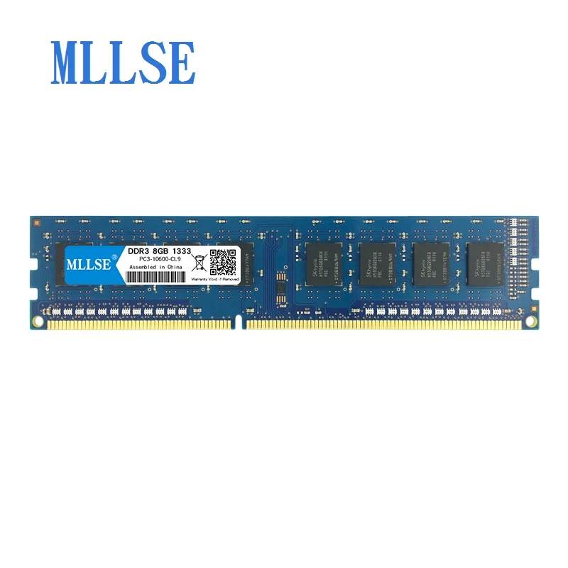 Mllse PC DIMM Ram DDR3 8GB 1333mhz 1 5 V память для настольного PC3-10600S 240pin без ECC компьютера RAM memoria |