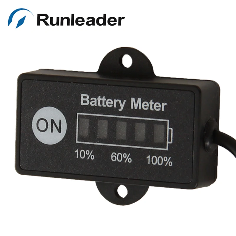 RL-BI005 Mini 12/24V LED Battery INDICATOR meter for car cleaner CHIPPER golf carts electronic toys scooter motorcycle mower | Автомобили