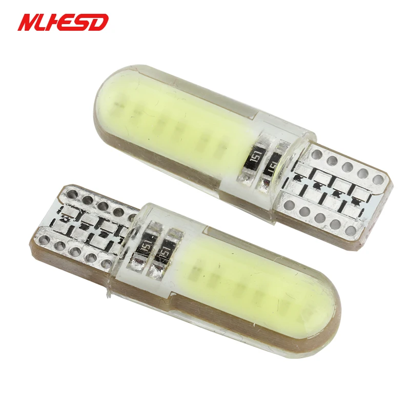 10 шт. T10 COB W5W светодиодный 12SMD интерьера автомобиля светильник габаритная лампа 12V