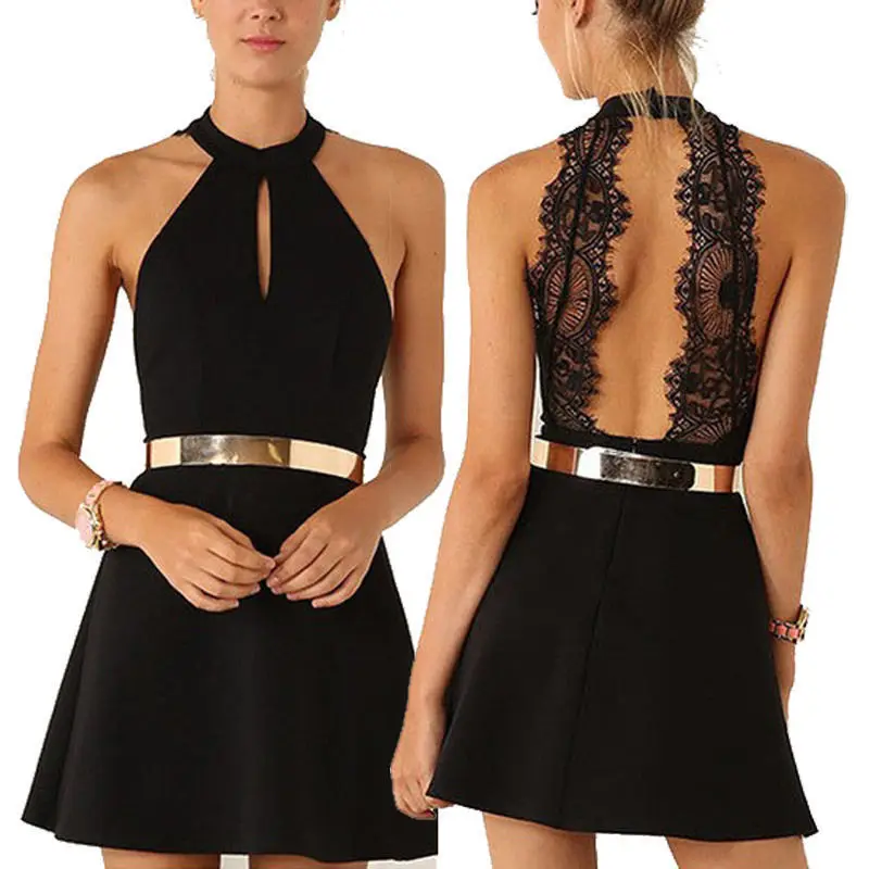 Новое Женское летнее Мини платье шифоновое Повседневное без рукавов вечернее