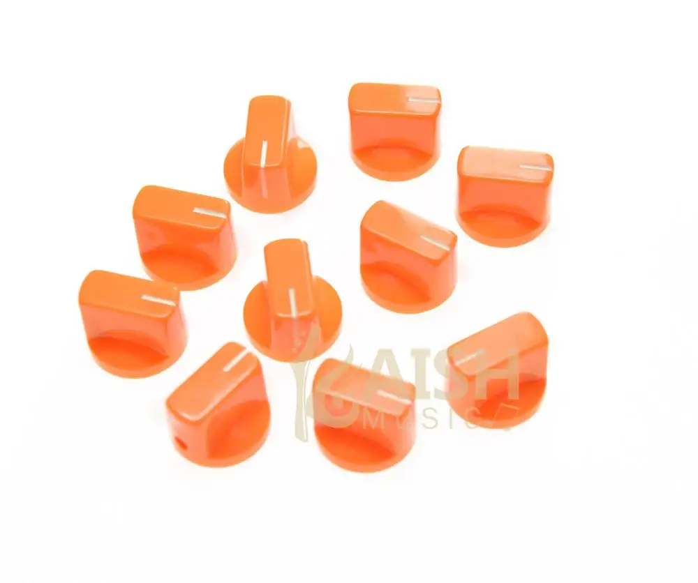 Orange KAISH 10x гитарный усилитель педаль эффектов ручки Davies 1510 стиль ручка указателя набор винтов различные цвета - Цвет: Orange