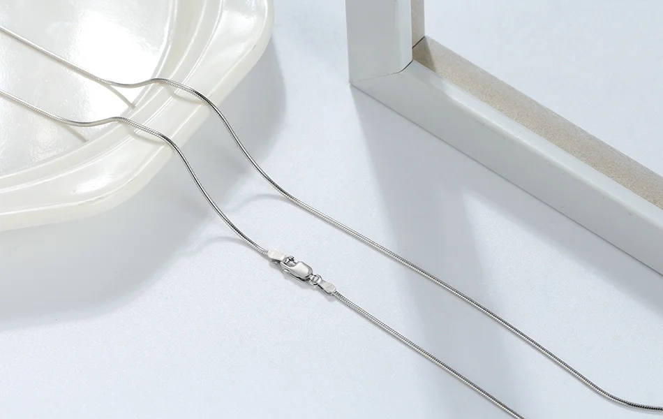 ORSA JEWELS серебряное ожерелье из натуральной 925 пробы, цепочка в виде змеи, модное ожерелье, цепочки без содержания свинца и никеля, 45 см, 50 см, ювелирное изделие SC09