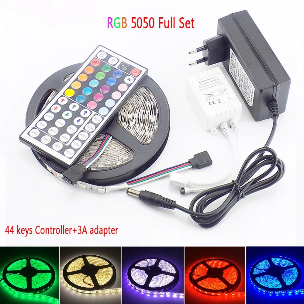 Светодиодная лента 5050 SMD RGB 1 комплект 12 В постоянного тока для телевизора