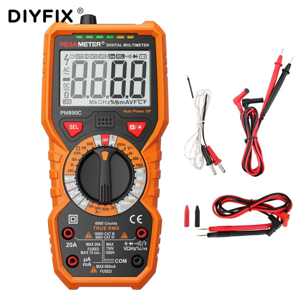 Портативный цифровой мультиметр DIYFIX для измерения напряжения сопротивления