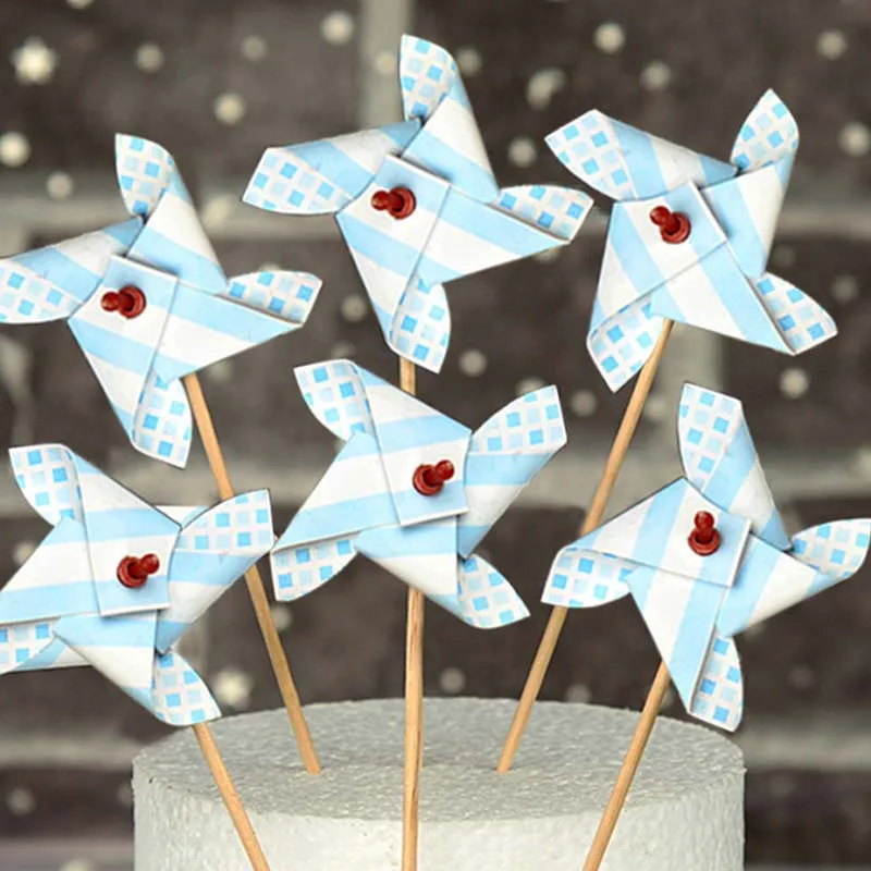 60 шт./лот мультфильм ветряная мельница торт Топпер день рождения декорирование