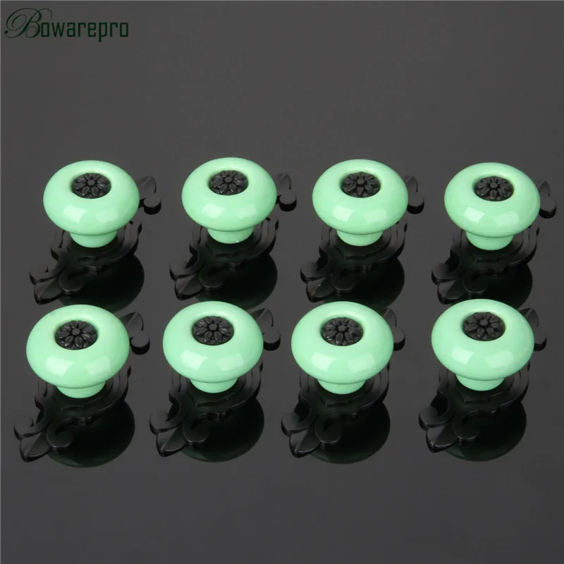 bowarepro 8pcs vintage retro ceramic door knob wardrobe cabinet drawer pull kitchen cabinet handle ceramic cupboard handle hot free global shipping