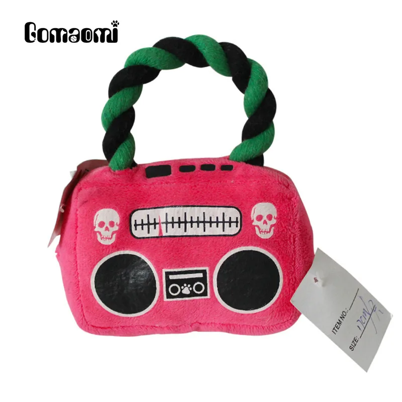 Мягкие игрушки Gomaomi 11*13 см радиоформа пищалка для собак щенков с веревкой|toy robot