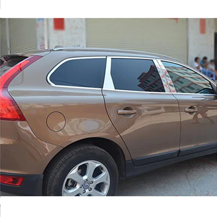 Для Volvo XC60 2009 2015 в Acciaio inox Финестра esterna Davanzale Coperchio отделкой + Centra Pilastro Accessaories 18