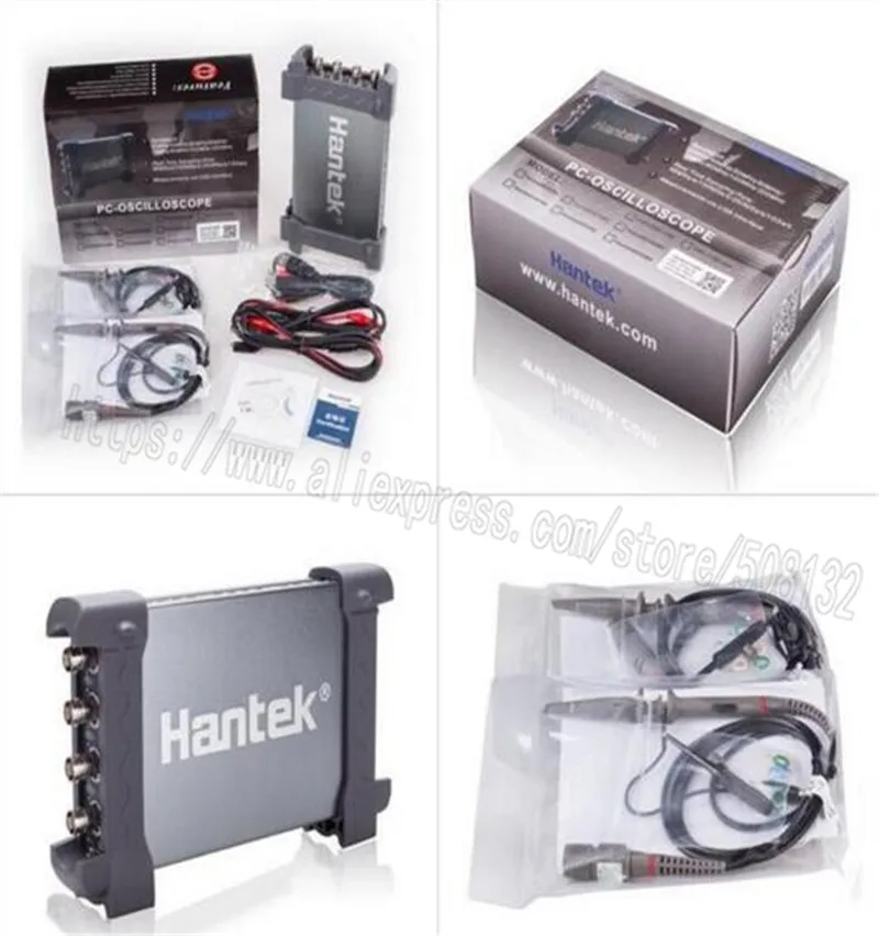 Портативный осциллограф Hantek 6254BD 4CH произвольный 250 МГц 1Gs/S 64K виртуальное цифровое