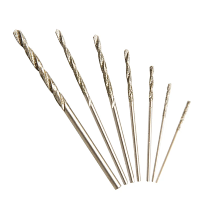 

Mini Diamond Twist Drill Bit HSS 0.8/1/1.2/1.5/2/2.5/3mm For Electric Drill Bits Set Jewelry Power Tools 7pcs