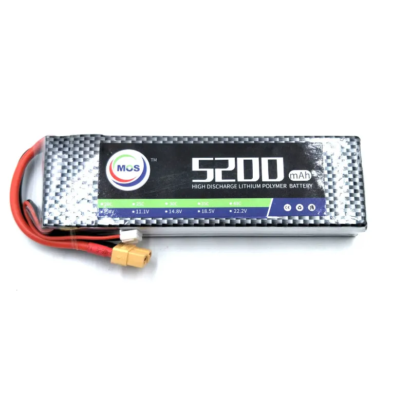MOS 2S RC LiPo батарея 7 4 v 5200mAh 25C Li-Po для вертолета автомобиля лодки квадрокоптера