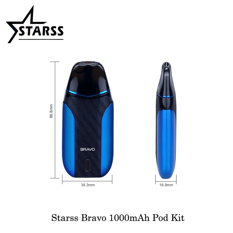 Электронные сигареты Starss Bravo 1000mAh Pod система 2 мл емкость картридж с