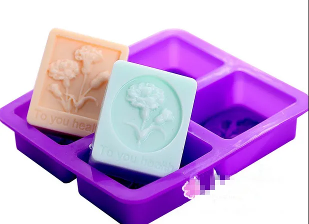 

1pcs Four-Holes Carnation (xj565) Silicone Handmade Soap/Cake Mold Crafts DIY Mold