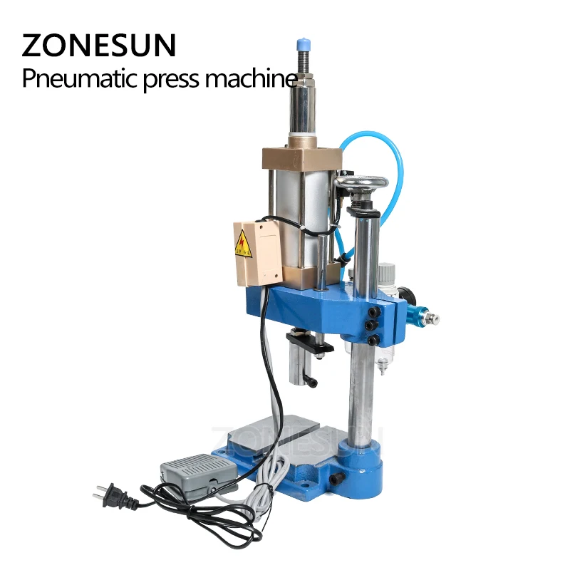 Пневматический пресс ZONESUN штамповочная машина для печати логотипа торговой