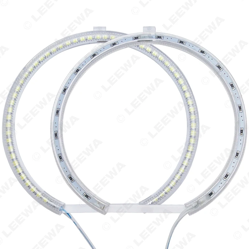 LEEWA 4X127.5mm 4pcs/Set Car LED Halo Rings Angel Eyes DRL Head Lamp For BMW E39 OEM(01-03) White/Blue/Yellow #CA4747 | Автомобили и
