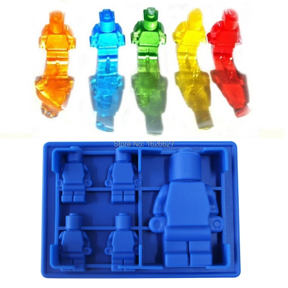 Новое поступление 5x силиконовая форма для льда с роботом инструменты мороженого