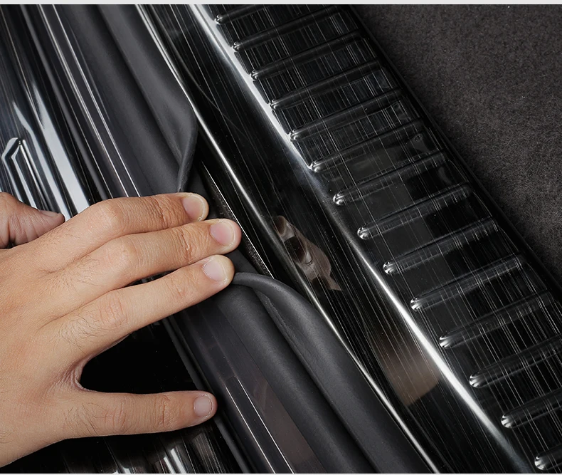 KOUVI Car styling stainless steel rear Tailgate bumper cover trim for Volkswagen VW Atlas Teramont accessories