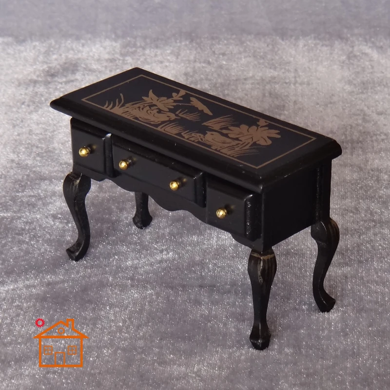 Гостиная Ретро журнальный столик черный стол ностальгия окрашенные украшения