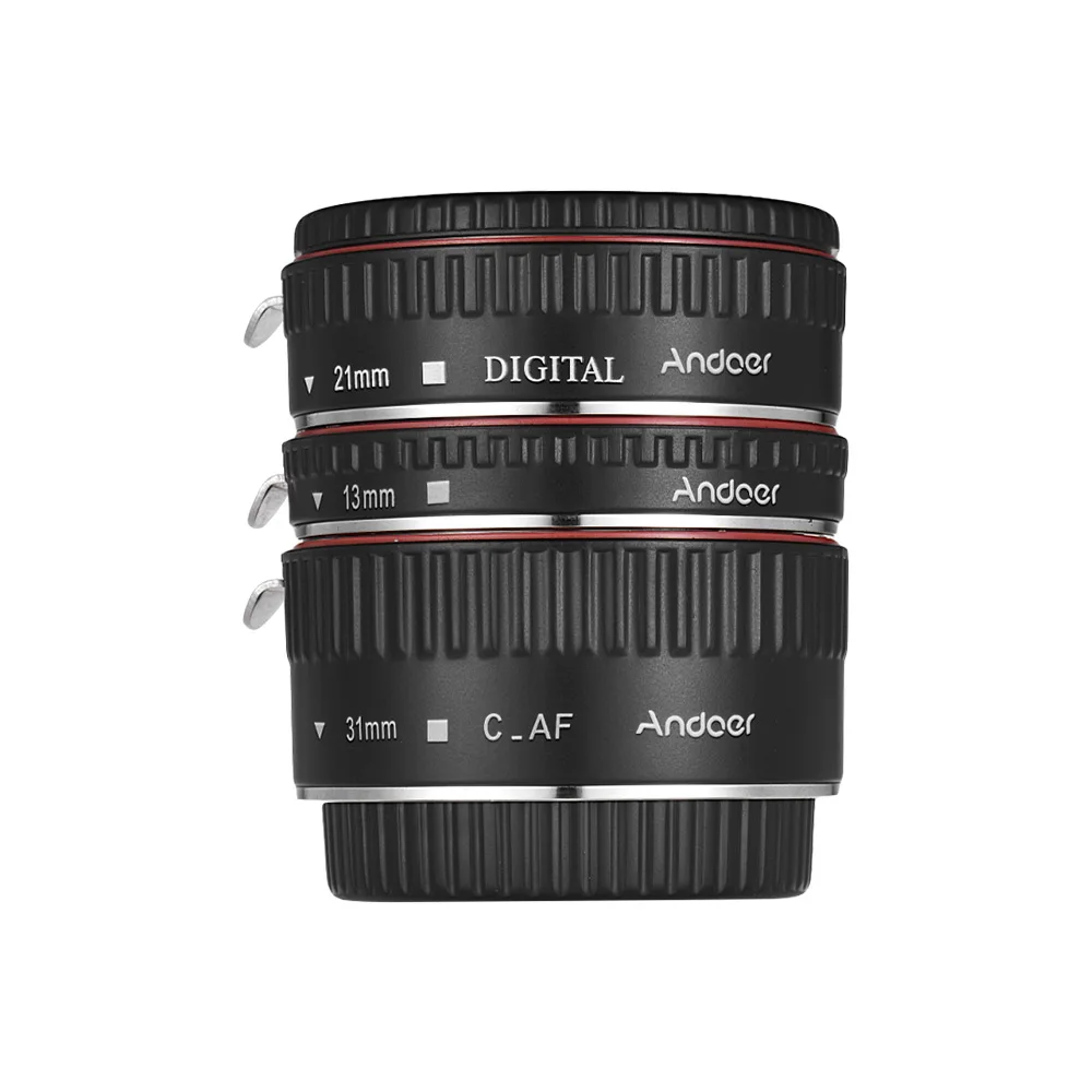 Комплект удлинительных макроколец Andoer 3 шт. 13 мм для корпуса камеры Canon EOS и
