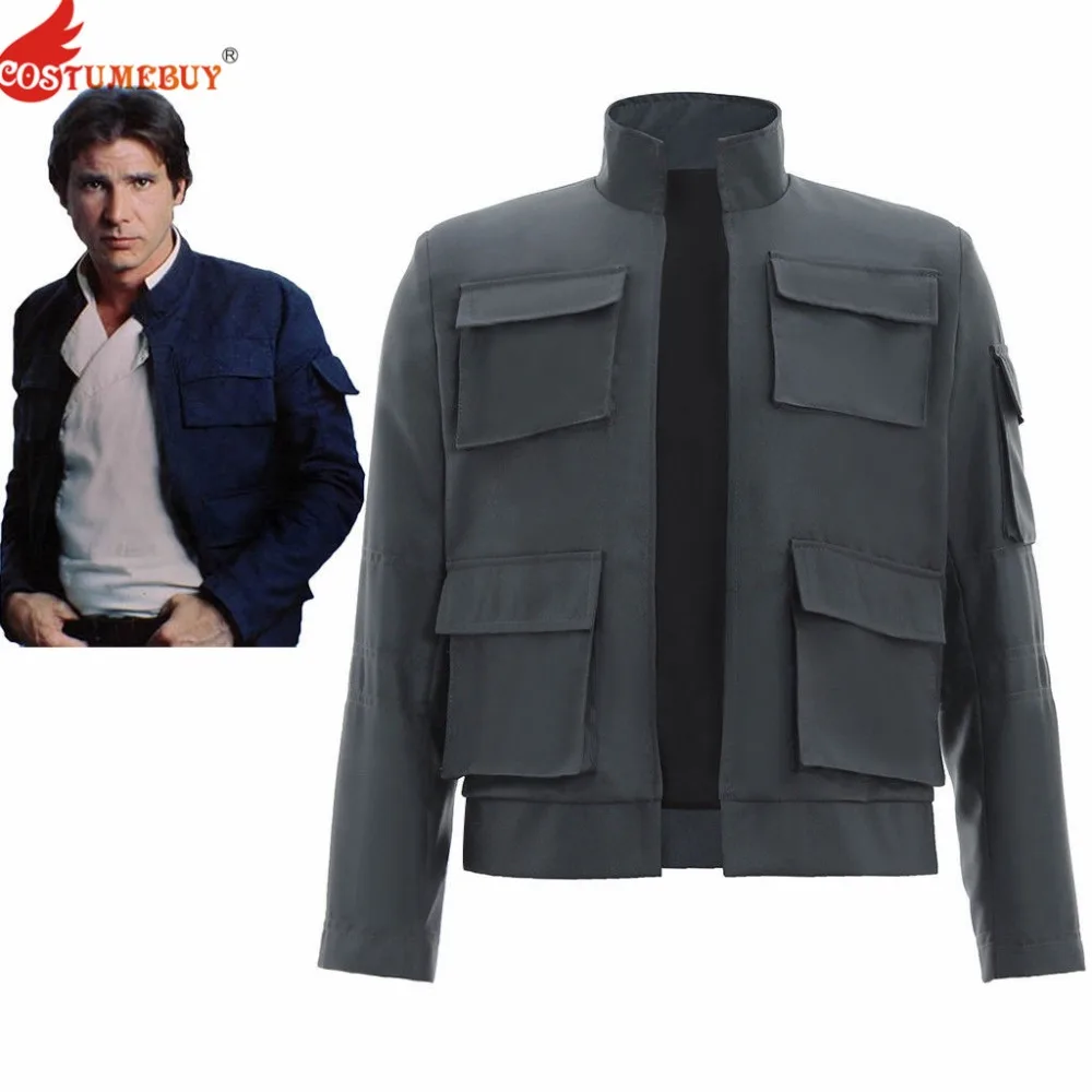 Costumebuy Звездные войны Империя ударяет обратно Хан Solo косплей для взрослых мужчин с длинным рукавом пальто синяя куртка костюм топы индивидуальный заказ T115