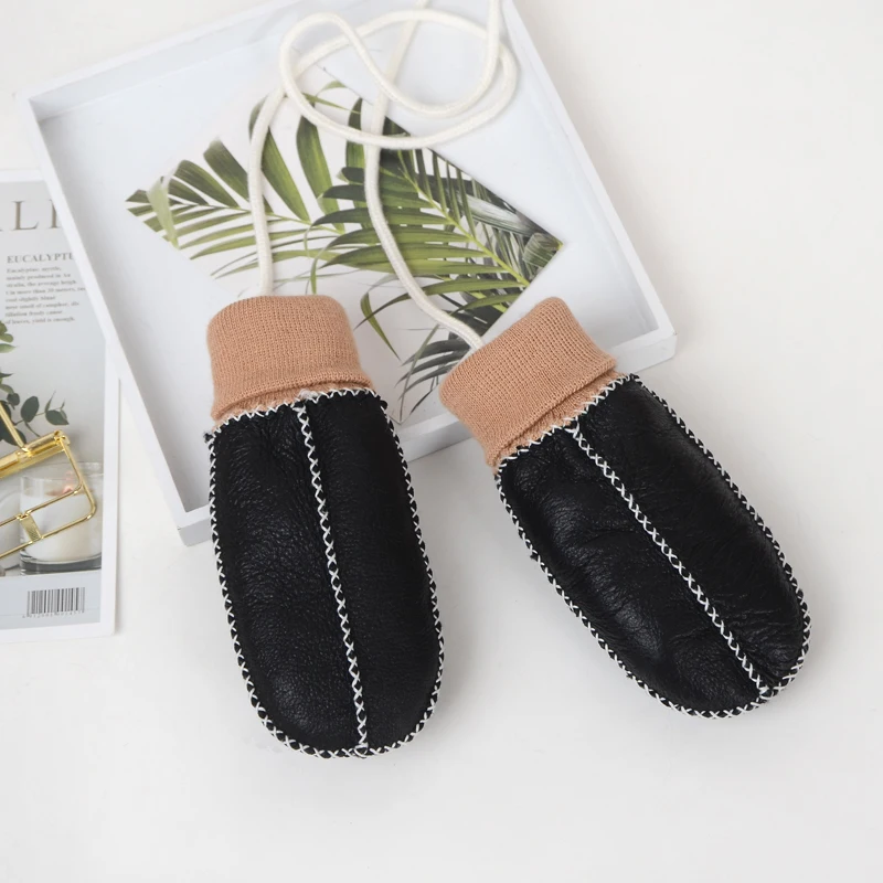 MPPM Новое поступление зимние для маленьких мальчиков девочек перчатки овчины