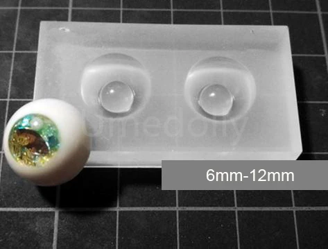 6mm 12mm Umedolly 1 шт. 12 мм 14 мм 16 мм 18 мм 20 мм SD BJD кукла тяжелый ученик глаз Белый силиконовый Плесень базовое давление DIY bjd материалы для глаз - Цвет: 6mm 12mm
